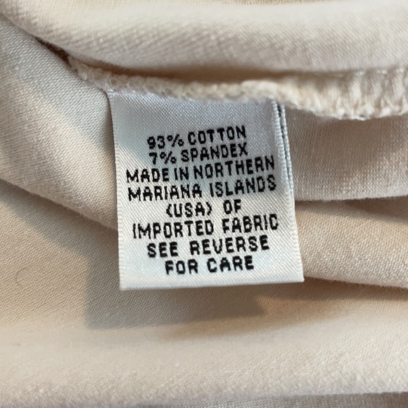 Talbots Cream Tee S - Picture 4 of 4